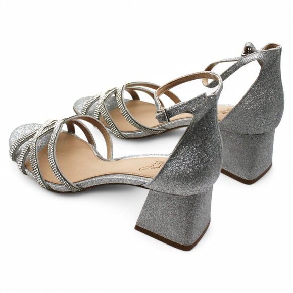 Jewel Badgley Mischka Fidelia Evening Sandals (Size 9.5) - Picture 5 of 6